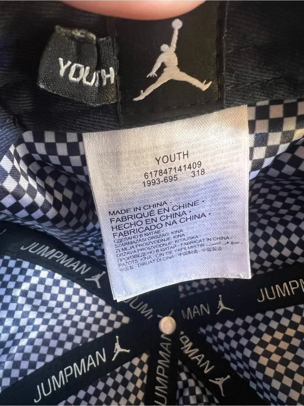 Air Jordan Navy and White Youth SnapBack Cap with White Jumpman Logos